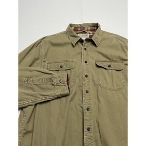 Men's L.L. Bean Flannel Lined Hurricane Button Up Heavy Weight Jacket XL-Tall